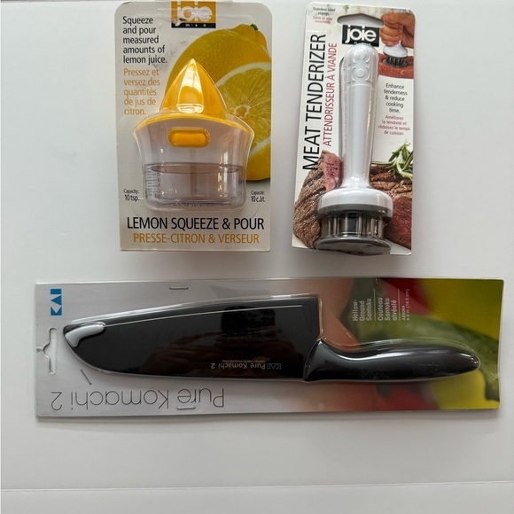 NWT Kitchen bundle! Joie citrus, joie meat tenderizer and Kai Komachi knife - Picture 2 of 5